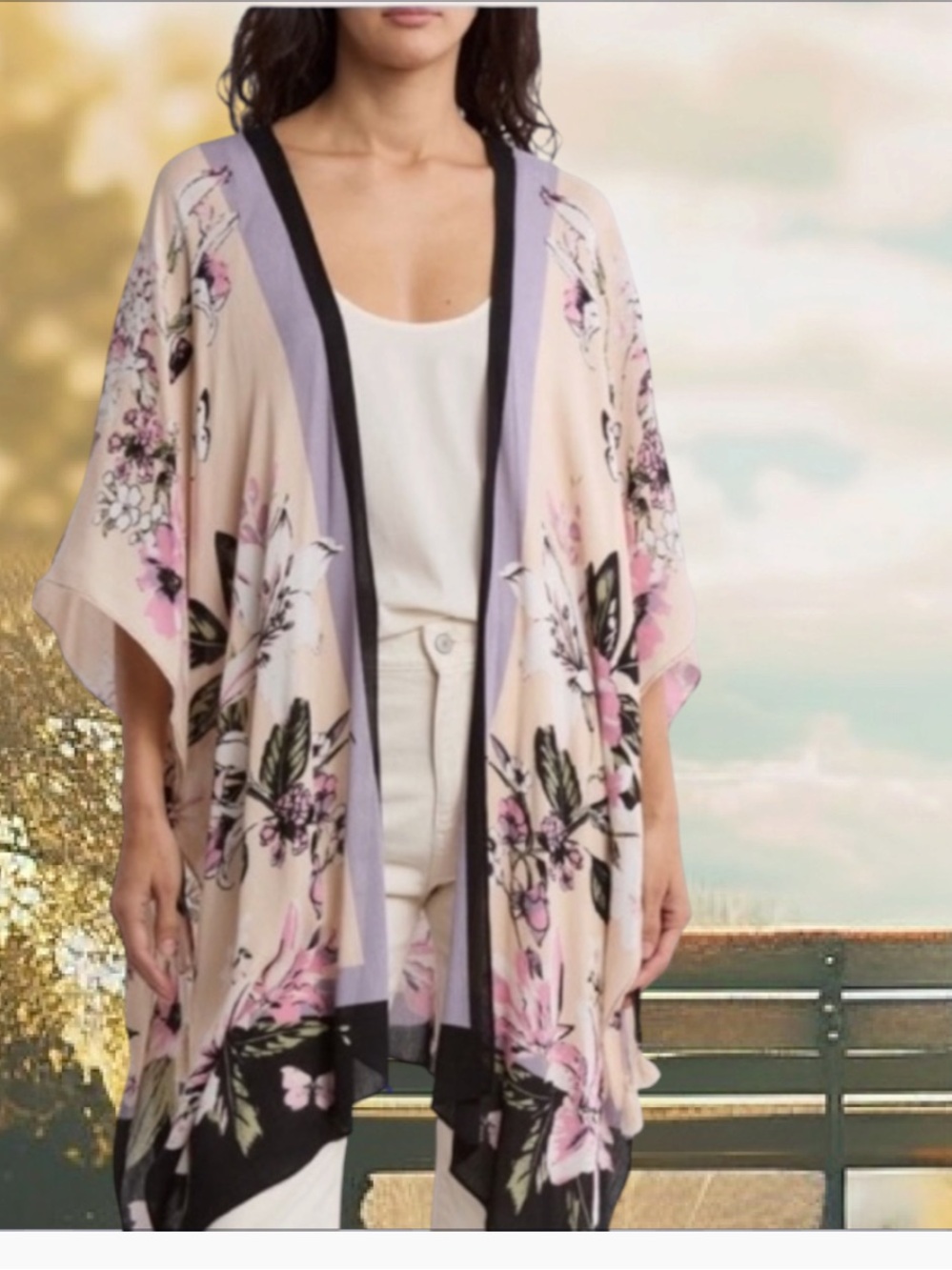 VINCE CAMUTO LILLIE KIMONO DUSTER OS